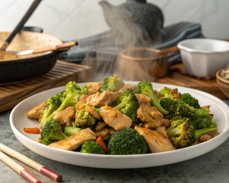 dish of Chicken and Broccoli 