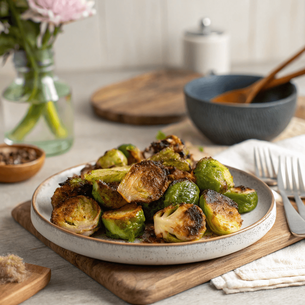 Crispy Baked Brussels Sprouts dish