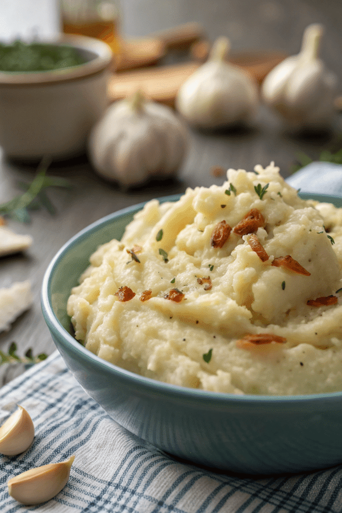 easy garlic mashed potatoes dish