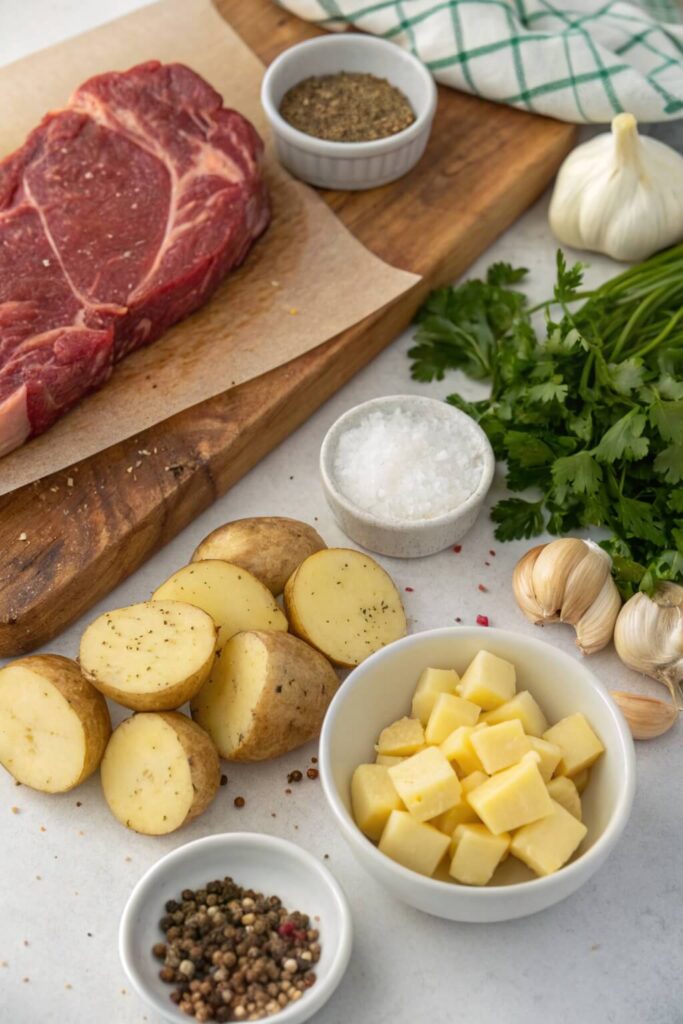 Garlic Butter Steak and Potatoes Recipe ingredients