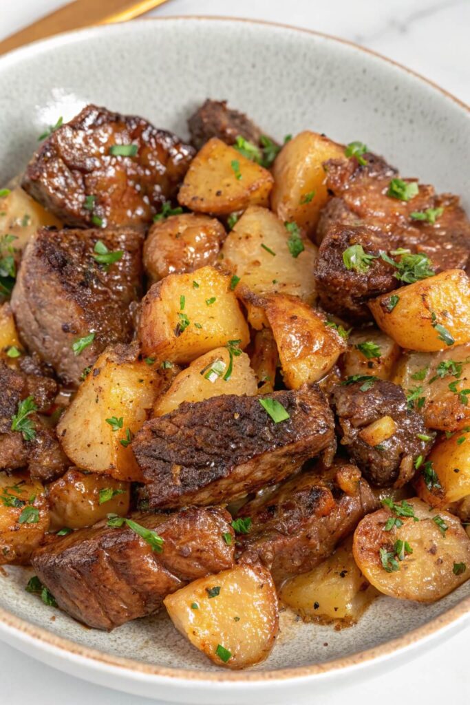 Garlic Butter Steak and Potatoes Recipe 
