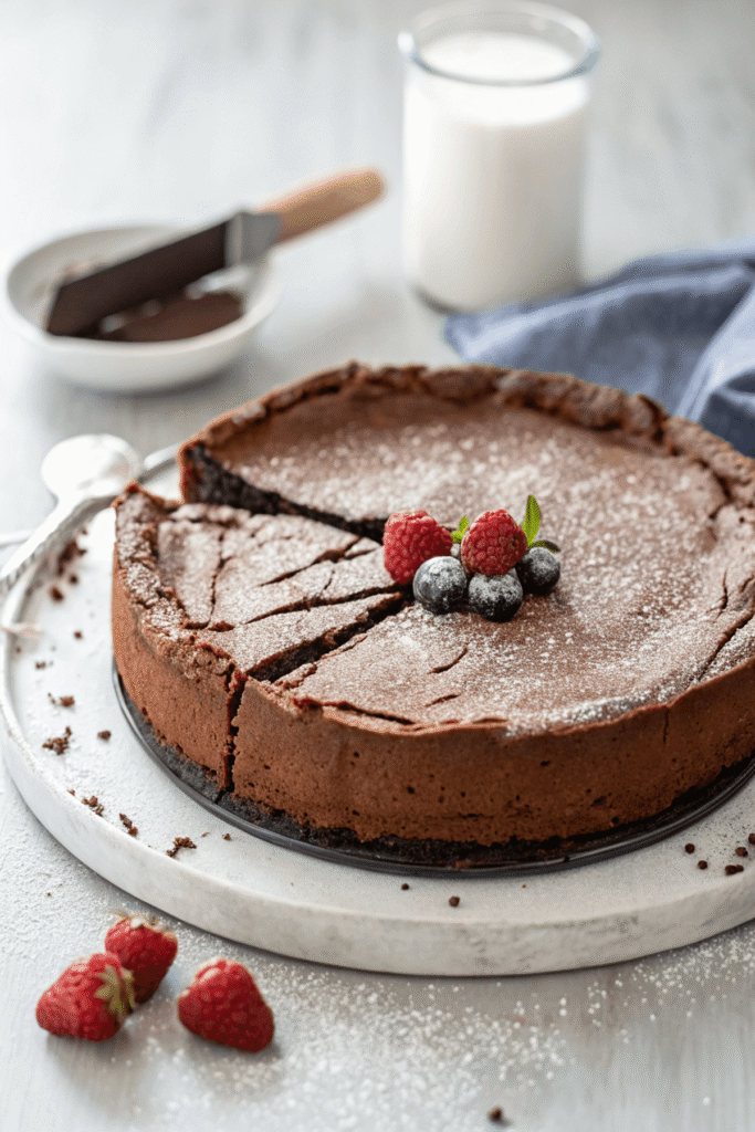 Flourless CHOCOLATE CAKE GLUTEN-FREE, DAIRY-FREE, REFINED SUGAR-FREE