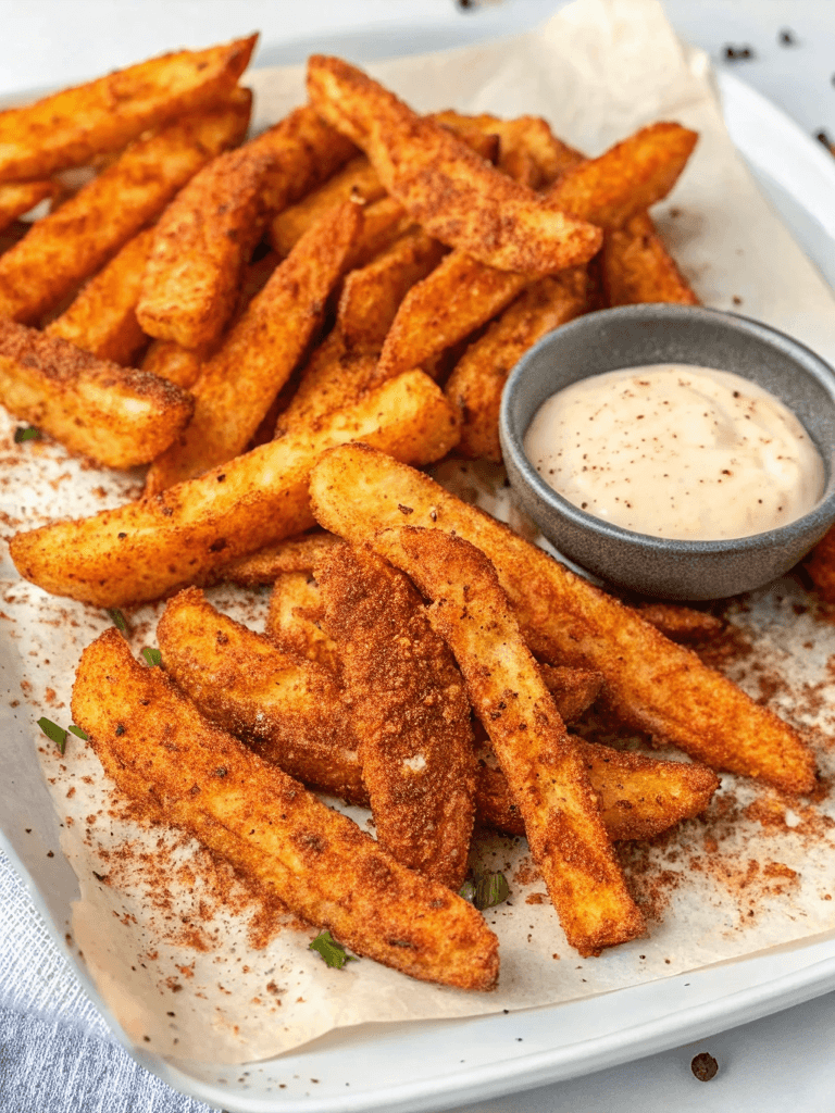 prep Popeyes Fries for kids serving