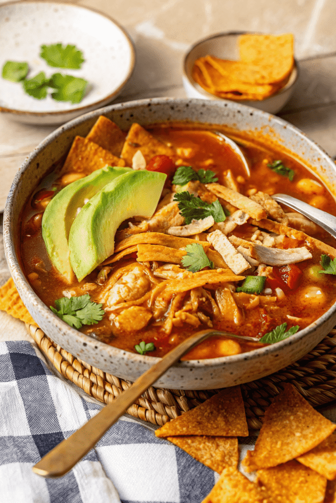 Rotisserie Chicken Tortilla Soup recipe
