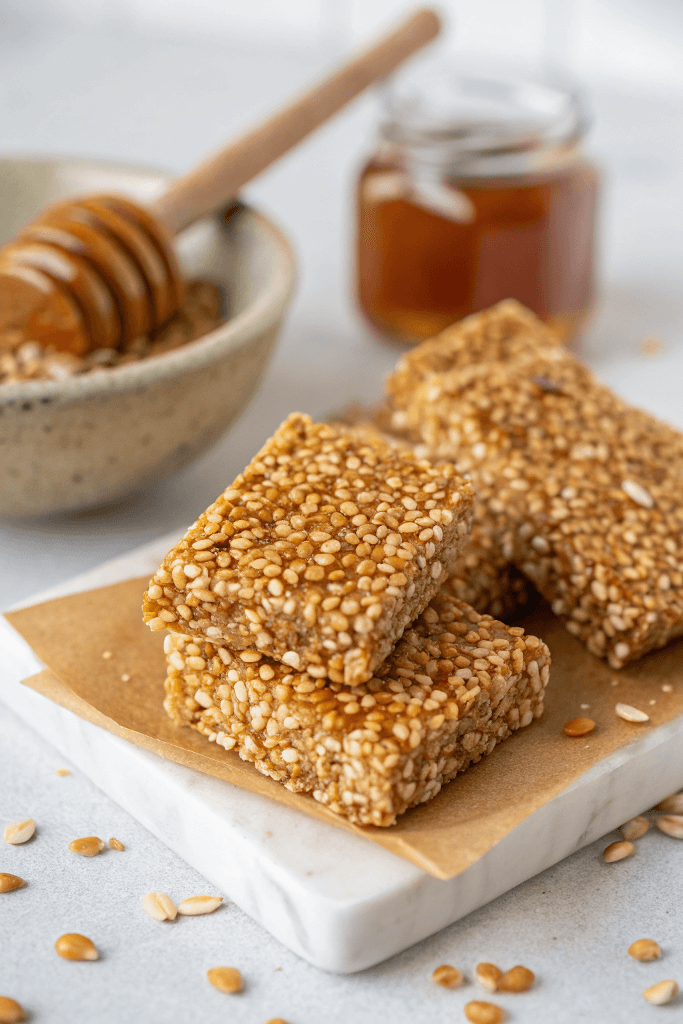 easy honey sesame seed candy recipe for kids