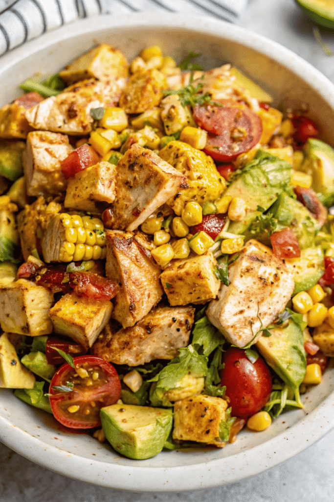 AVOCADO CORN CHICKEN SALAD RECIPE STEP BY STEP