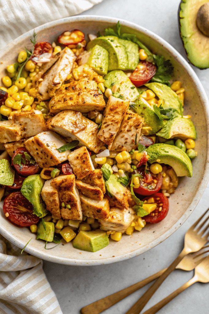 AVOCADO CORN CHICKEN SALAD RECIPE