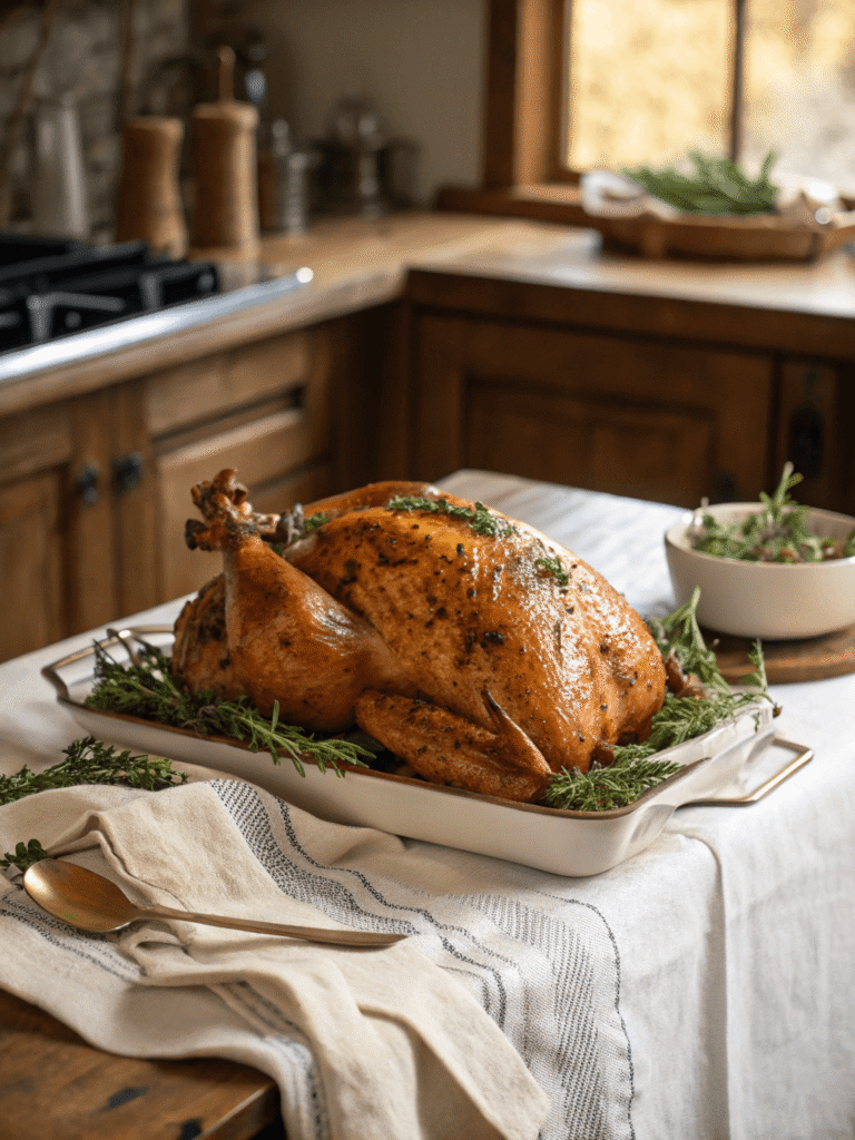 Roasted Cajun Butter Turkey dish