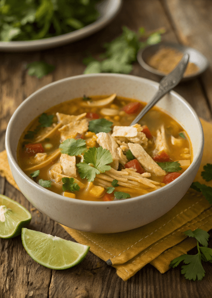Rotisserie Chicken Tortilla Soup recipe step by step