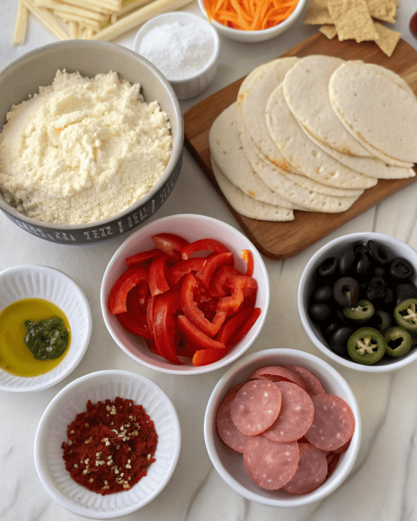 Cottage Cheese Pizza Bowl  ingredients