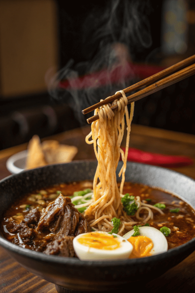 Birria Ramen dish meal prep