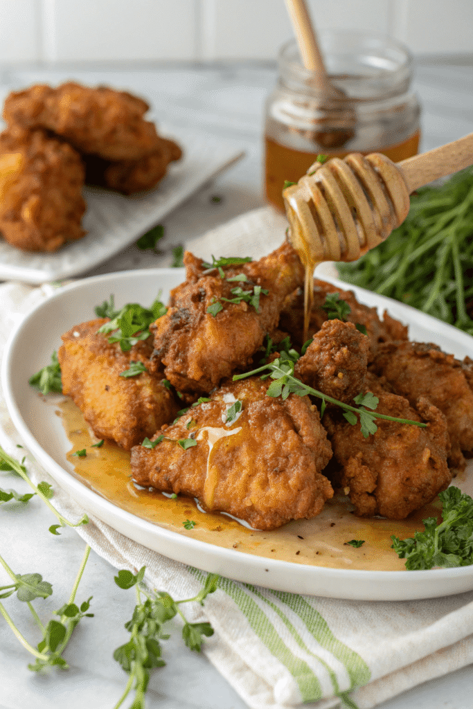 easy Honey Butter Fried Chicken recipe step by step