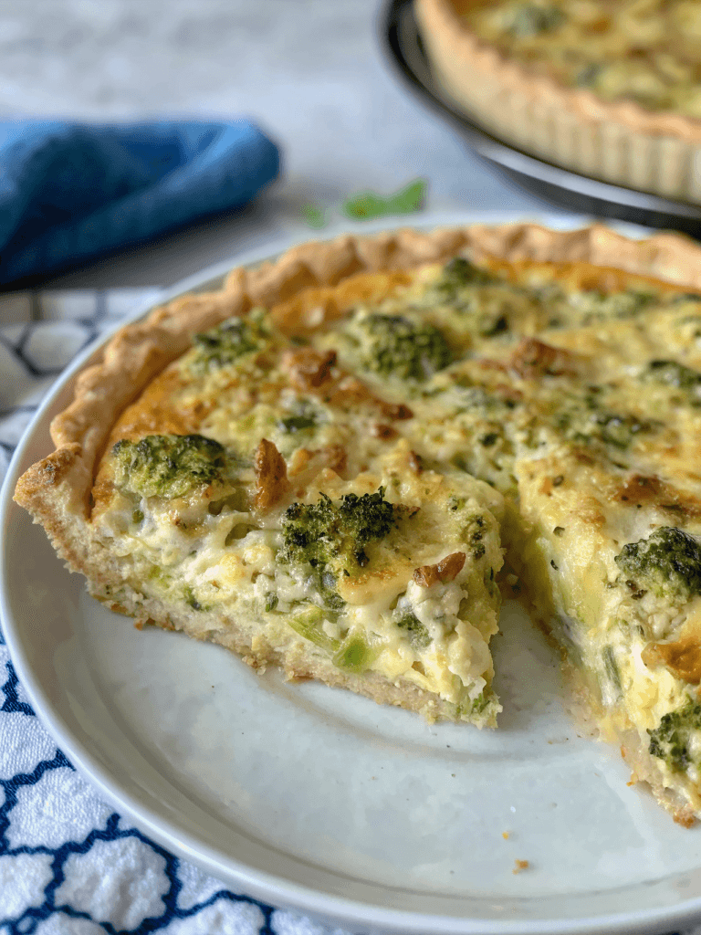 Broccoli Cheese Quiche Serving