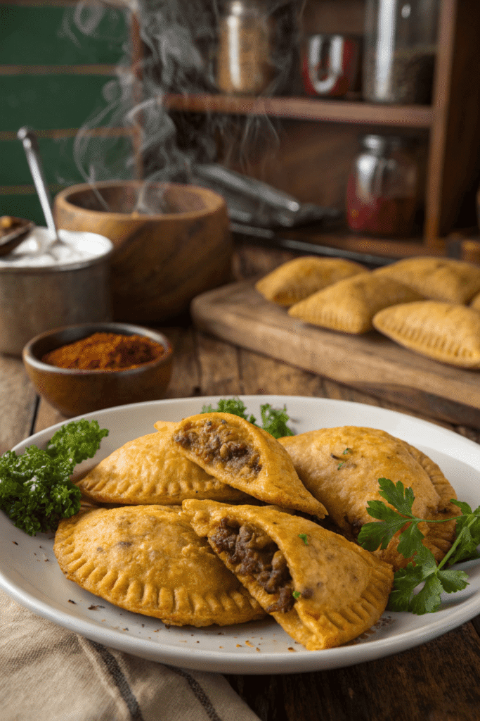 Jamaican Beef Patties serving