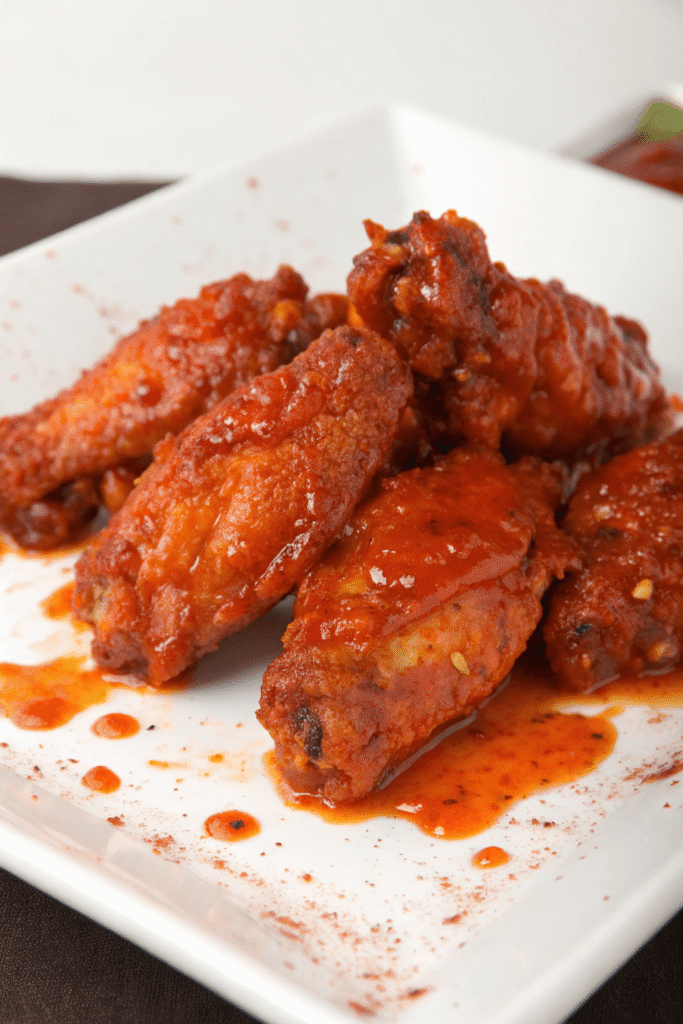 Mango Habanero Wings Serving