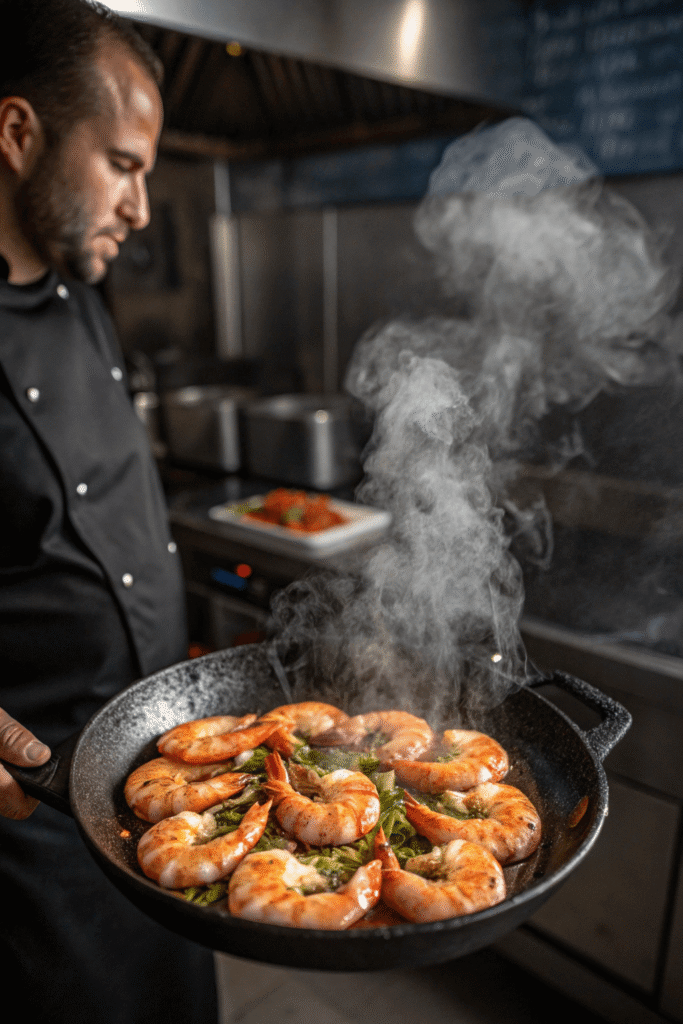 Chef prepare Stuffed Shrimp – meal prep