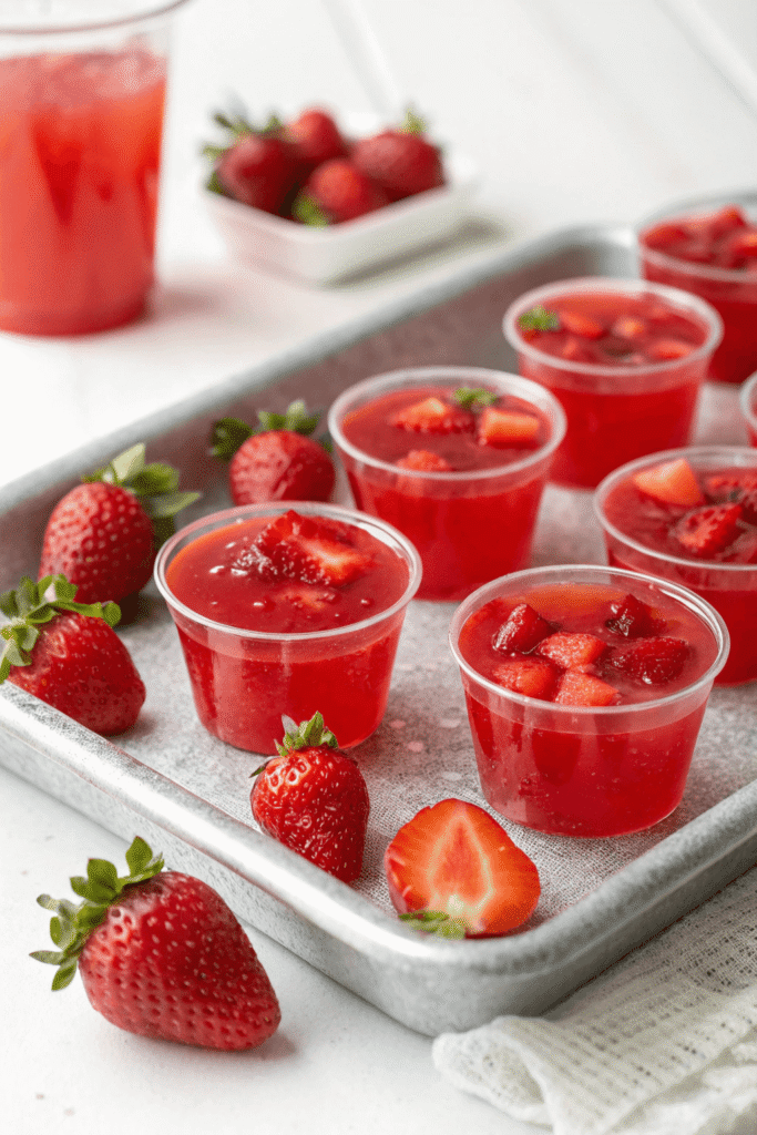 Easy & Quick Strawberry Jello Shots 