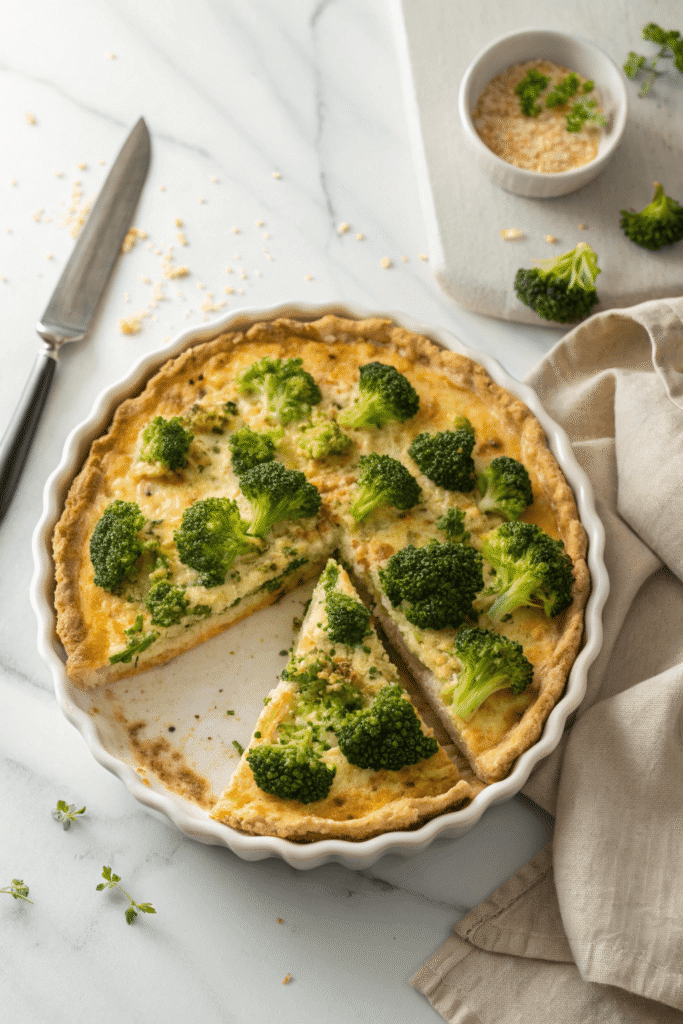 Broccoli Cheese Quiche Dish